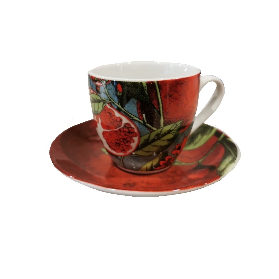 Excelsa Granada Set 6 Coffee cups with saucers, Porcelain code 64447 Excelsa